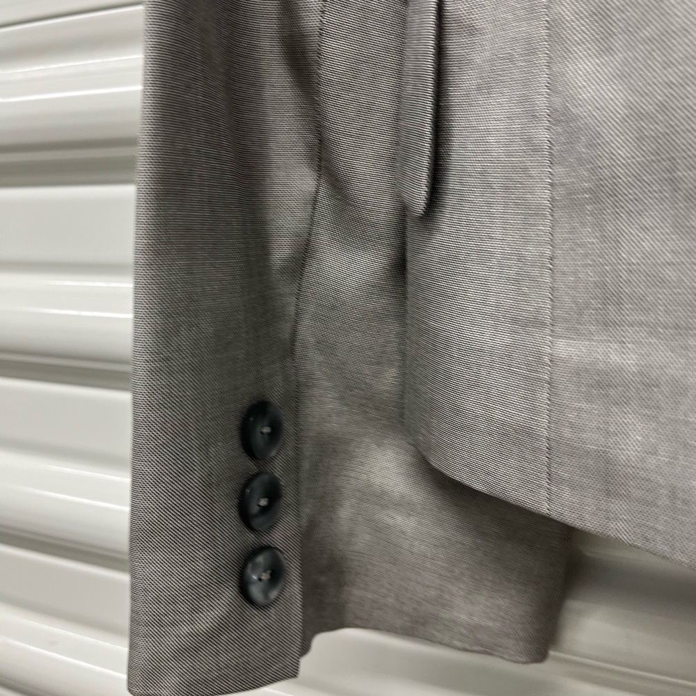 Talbots Gray Single-Breasted Blazer Jacket Size 12 - image 5
